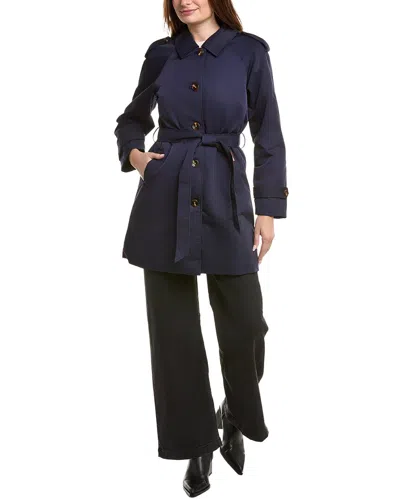 Hunter Trench Coat In Blue