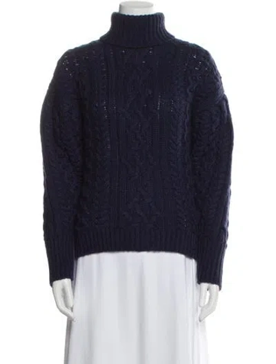 Pre-owned Hunter Turtleneck Sweater In Blue