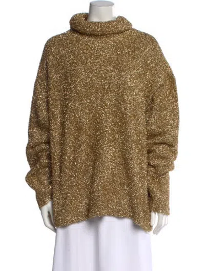 Pre-owned Hunter Turtleneck Sweater In Gold/metallic