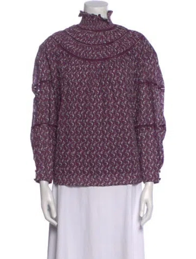 Pre-owned Hunter Turtleneck Sweater In Purple