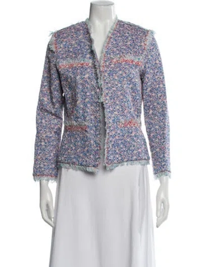 Pre-owned Hunter Tweed Pattern Jacket In Blue