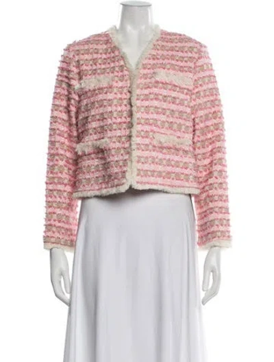 Pre-owned Hunter Tweed Pattern Jacket W/ Tags In Pink