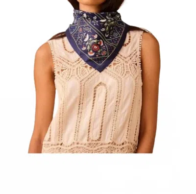 Hunter Twill Scarf In Navy