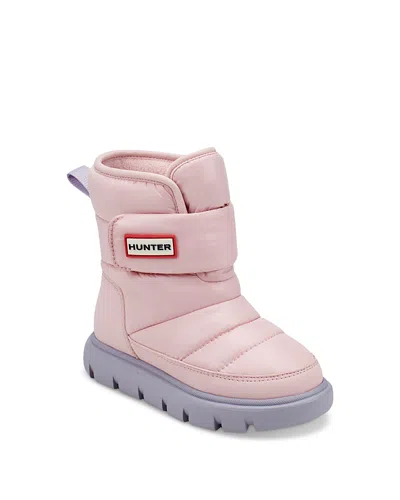 Hunter Unisex Comfy Waterproof Snow Boots - Toddler, Little Kid In Pink