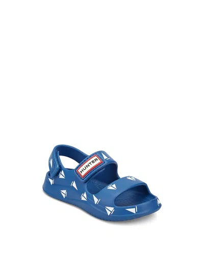 Hunter Unisex Dayan Square Toe Casual Flat Sandals - Toddler, Little Kid, Big Kid In Blue