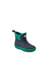 Hunter Unisex Finley Pull On Waterproof Boots - Toddler, Little Kid In Navy/green