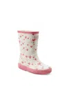 Hunter Unisex Kids First Classic Rain Boots - Toddler, Little Kid In Ivory/pink Hearts
