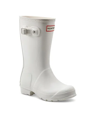 Hunter Unisex Kids Original Rain Boots - Little Kid, Big Kid In British Ice Ivory