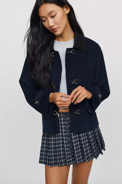 Hunter Utility Buckle Jacket In Blue