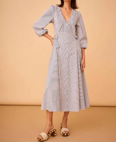 Hunter Vera Dress In Embellished Croquet Stripe