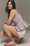Hunter Vera Strapless Top In Seaside Stripe In Multi