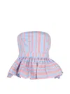 Hunter Vera Strapless Top In Seaside Stripe In Multi