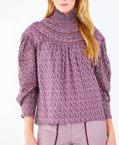 Hunter Veronica Top In Lavender Haven In Multi