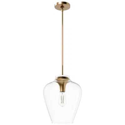 Hunter Vidria Clear Glass 1 Light 12 Inch Pendant