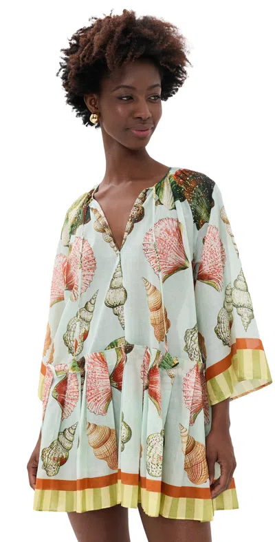 Hunter Villa Cover Up Dress Somers Shell Mint In Blue