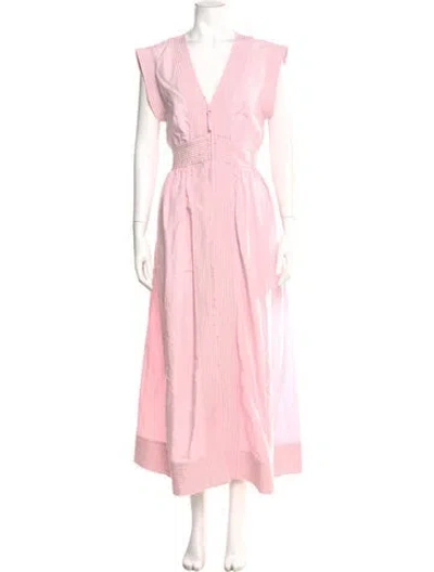 Pre-owned Hunter V-neck Long Dress W/ Tags In Pink