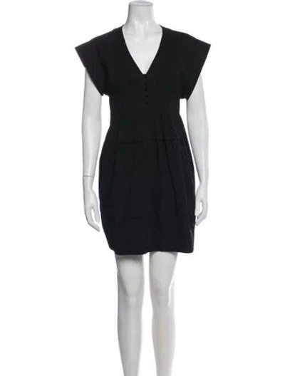 Pre-owned Hunter V-neck Mini Dress In Multi