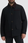 Hunter Water Repellent Canvas Barn Jacket In Black