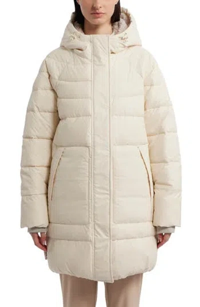 Hunter Water Repellent Faux Down Puffer Coat In Neutral