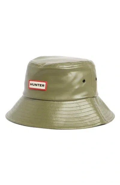 Hunter Water Resistant Faux Leather Bucklet Hat