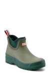 Hunter Waterproof Chelsea Rain Boot In Lichen Green/thicket Green