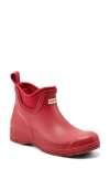 Hunter Waterproof Chelsea Rain Boot In Sussex Red/sussex Red
