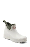 Hunter Waterproof Chelsea Rain Boot In White/ Olive