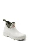 Hunter Waterproof Chelsea Rain Boot In White/olive