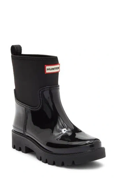 Hunter Wella Waterproof Rain Boot In Black 001