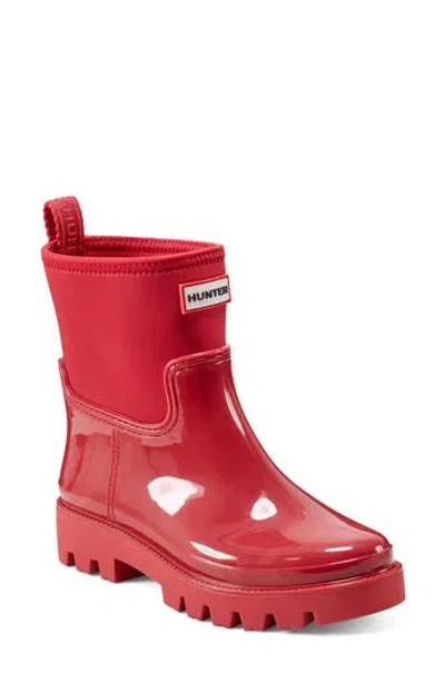 Hunter Wella Waterproof Rain Boot In Red
