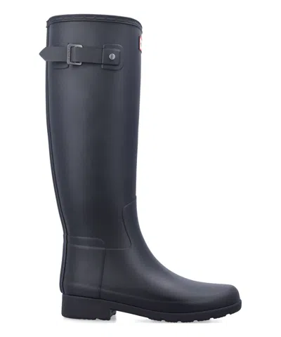 Hunter Wellington Refined Tall Rain Boots In Black