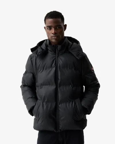 Hunter Wiley Mens Pu Coated Puffer Jacket In Black