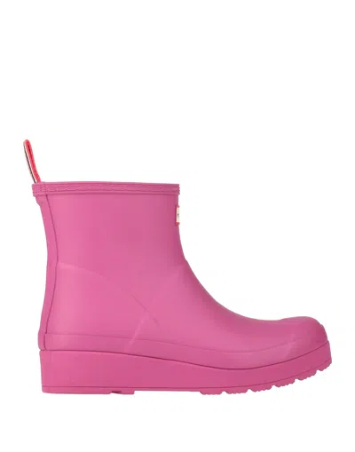 Hunter Ankle Boots In Purple