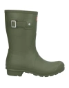 Hunter Woman Ankle Boots Military Green Size 6 Rubber