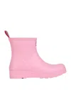 Hunter Woman Ankle Boots Pink Size 6 Rubber
