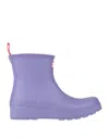 Hunter Woman Ankle Boots Purple Size 7 Rubber