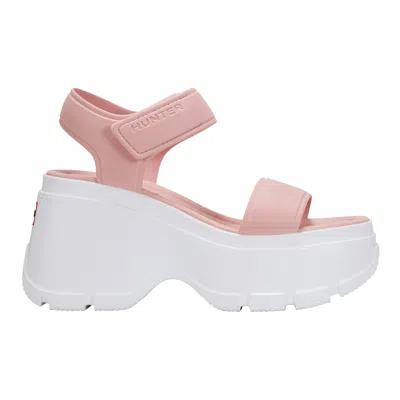Hunter Women's Abel Casual Platform Wedge Sandals 11 Light Pink
