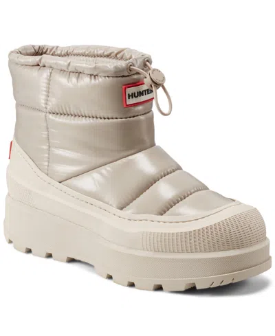 Hunter Women's Amble Waterproof Casual Booties From Finish Line In Light Natural