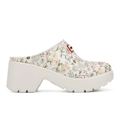 Hunter Women's Anika Slip-on Casual Clogs 11 Ivory/pink Floral In Multi