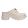 Hunter Women's Anika Slip-on Casual Clogs 9 Ivory In White
