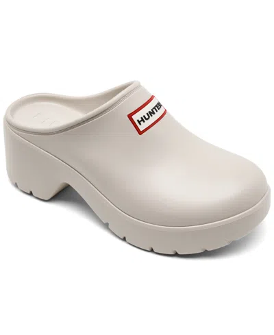 Hunter Women's Anika Slip-on Wedge Clog Sandals From Finish Line In Ivory