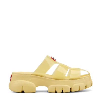 Hunter Women's Bonnie Casual Slip-on Sandals 7 Yellow Translucent