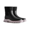 Hunter Women's City Explorer Short Boot In Black/tempered Mauve In Multi