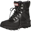 Hunter Women's Leather Commando Boot In Black In Black