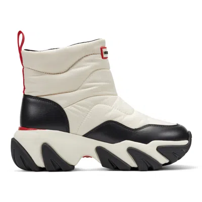 Hunter Women's Debra Waterproof Snow Booties 11 Ivory In White