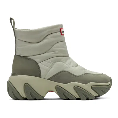 Hunter Women's Debra Waterproof Snow Booties 11 Light Green