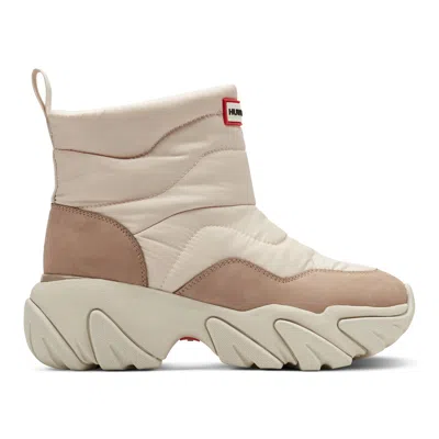 Hunter Women's Debra Waterproof Snow Booties 11 Light Natural In Multi