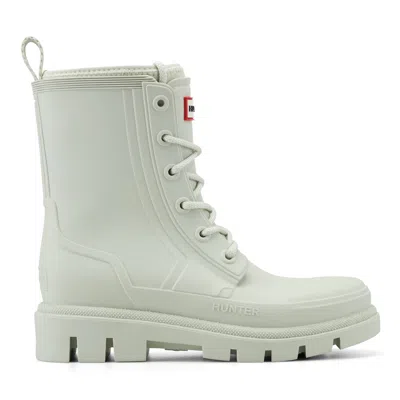 Hunter Women's Diana Waterproof Lace-up Rain Boots 10 Light Green In Multi