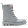 Hunter Women's Diana Waterproof Lace-up Rain Boots 9 Light Gray