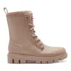 Hunter Women's Diana Waterproof Lace-up Rain Boots 9 Light Natural In Neutral